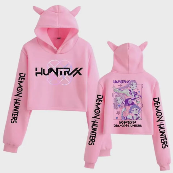 HUNTRX Adult/Teen Crop Hoodie - Cat Ears